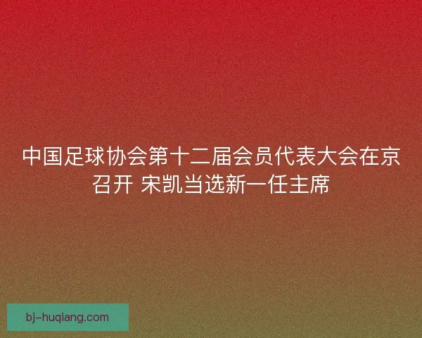 中国足球协会第十二届会员代表大会在京召开 宋凯当选新一任主席